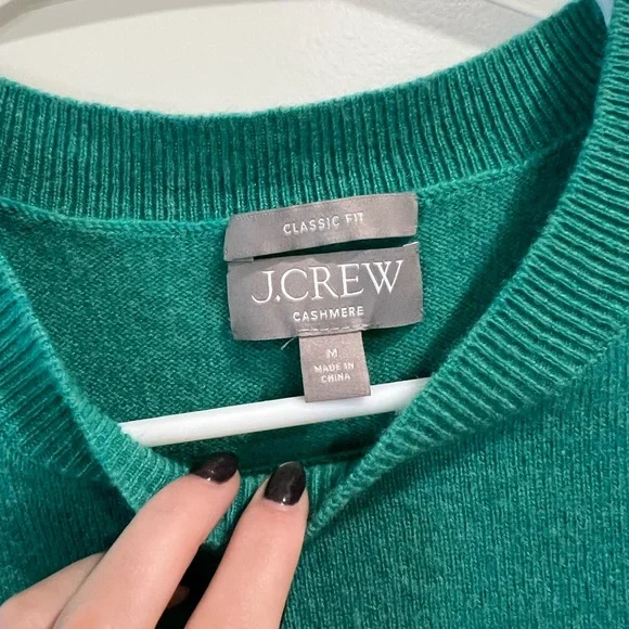 JCrew Cashmere Sweater in Green - Picture 2 of 3